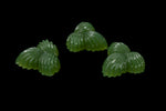 Vintage 12mm Fern Green Three Leaf Cabochon #XS8-A