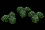 Vintage 18mm Fern Green Three Leaf Cabochon #XS8-B