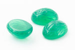 Vintage 6mm x 8mm Jade Green Scarab Cabochon #XS81-A