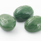 Vintage 6mm x 8mm Olive Green Scarab Cabochon #XS81-B