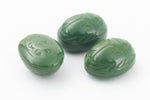 Vintage 6mm x 8mm Olive Green Scarab Cabochon #XS81-B