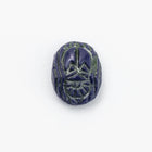 Vintage 6mm x 8mm Navy/Olive Scarab Cabochon #XS81-E-1