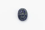 Vintage 6mm x 8mm Navy/Olive Scarab Cabochon #XS81-E-1