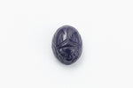 Vintage 6mm x 8mm Navy Blue Scarab Cabochon #XS81-F