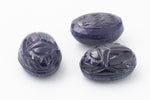 Vintage 6mm x 8mm Navy Blue Scarab Cabochon #XS81-F