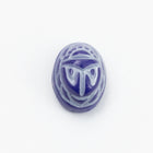 Vintage 6mm x 8mm Blue/White Scarab Cabochon #XS81-H