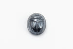 Vintage 10mm x 12mm Hematite Scarab Cabochon #XS81-I