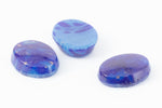 Vintage 6mm x 8mm Mottled Blue Oval Cabochon #XS83-B
