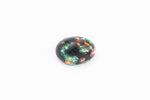 Vintage 6mm x 8mm Black Confetti Oval Cabochon #XS88-B