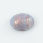 Vintage 6mm x 8mm Rose Gold/Opal Light Blue Oval Cabochon #XS98-C