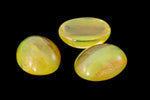 Vintage 8mm x 10mm Gold Flecked Yellow Oval Cabochon #XS99-A-2