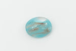 Vintage 8mm x 10mm Rose Gold/Sky Blue Stripe Oval Cabochon #XS99-E