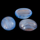 Vintage 8mm x 10mm Rose Gold/Blue Stripe Oval Cabochon #XS99-K-2