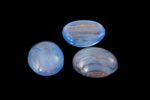 Vintage 8mm x 10mm Rose Gold/Blue Stripe Oval Cabochon #XS99-K-2