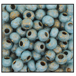 6/0 Turquoise Gold Metallic Dust Czech Seed Bead (1/4 Kilo) Preciosa #Z334B