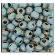 6/0 Turquoise Gold Metallic Dust Czech Seed Bead (1/4 Kilo) Preciosa #Z334B