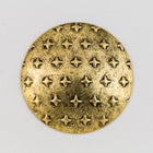 32mm Antique Gold Domed Circle with Crosses #ZWS051-General Bead